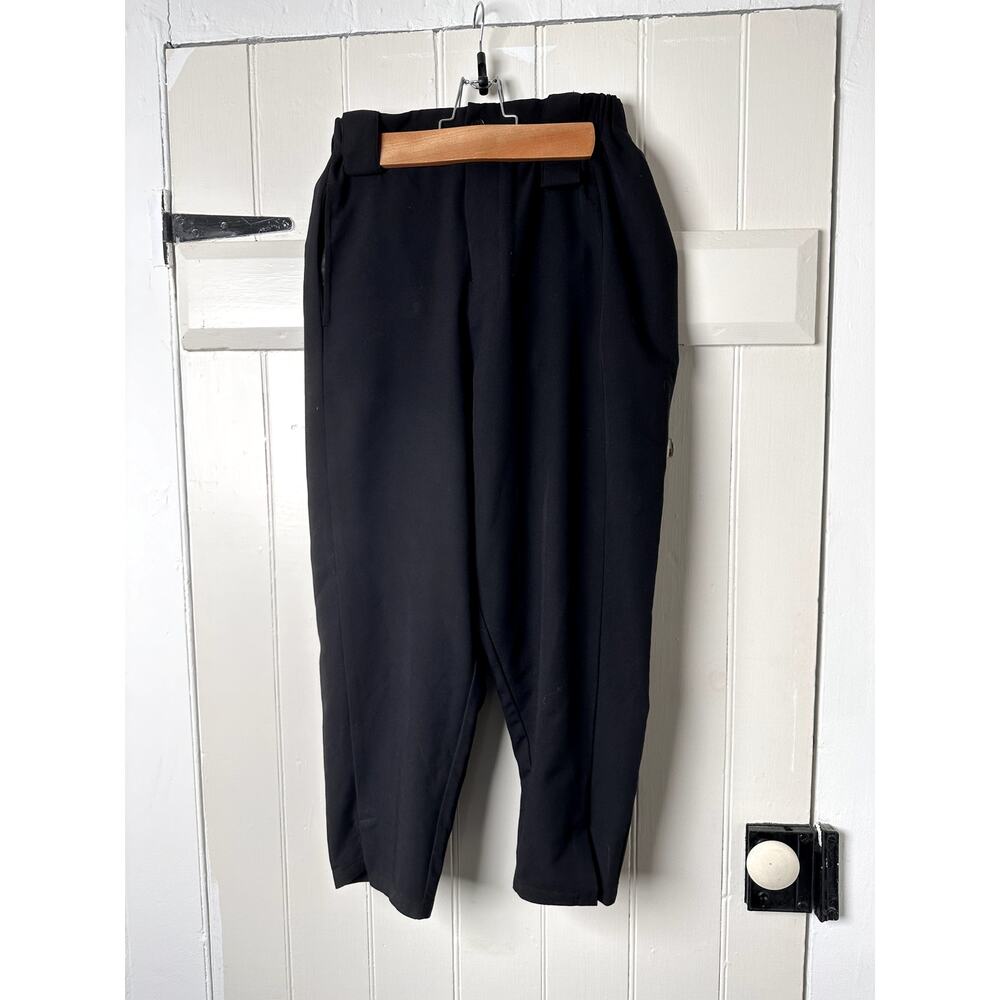 Moyuru Japan Black Balloon Leg Pants Elastic Waist Lagenlook Boho Size Small